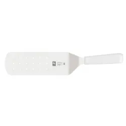Лопатка 37,5 см. изогнутая раб.часть 19,5*7,5 см. нерж. перфор. с пластик. руч белая Icel /1/6