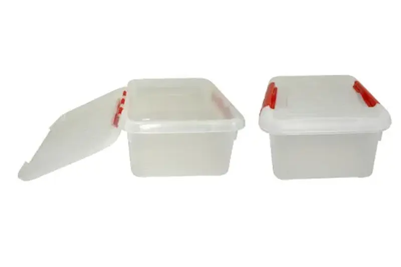 Контейнер для продуктов прямоуг. 6,0 л. 30*23*12 см. с красным зажимом MGprof /1/12/