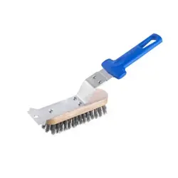 Щетка для гриля 32 см. 18*6 см. со стальной щетиной h=3 см., ручка упрочненный пластик Gimetal /1/4/