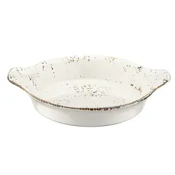 Блюдо для подачи 240*200 мм. овальное с ушками Грейн, форма Оптива /1/12/516/