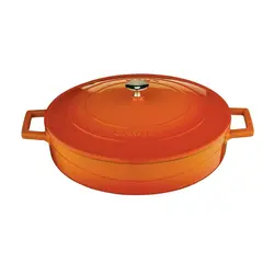 Кастрюля 3,51л, 28 см, чугун, цвет оранжевый