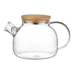 Чайник 800 мл с фильтром дерев. крышка d 13,8 см h12,6 см термостекло P.L. Proff Cuisine [1]