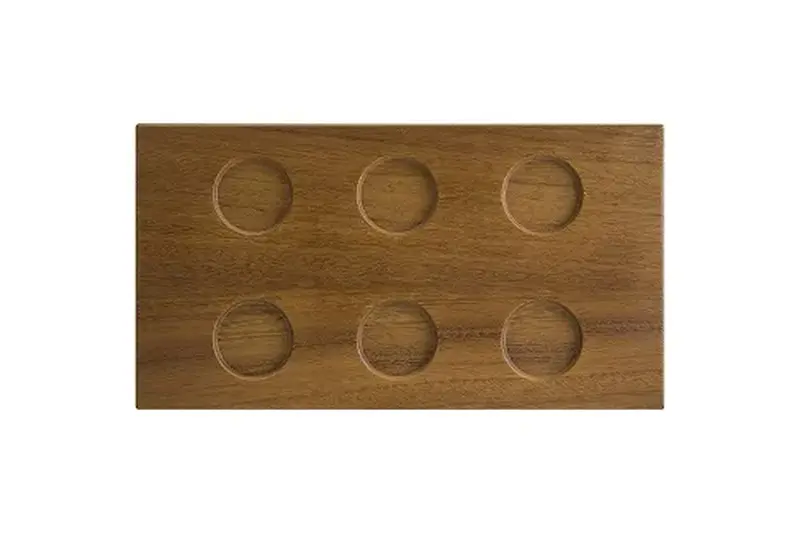 Доска для подачи прямоуг. 315*170*30 мм. бук (емкости см.описание) Bonna /1/4/696/ 