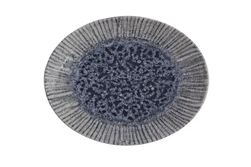 Блюдо овальное, Porland, Iris Blue, 21х16 см