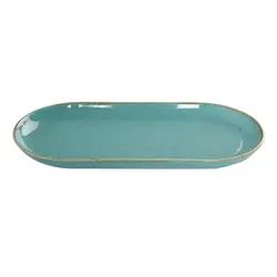 Плато овальное, Porland, Seasons Turquoise, 30x15 см