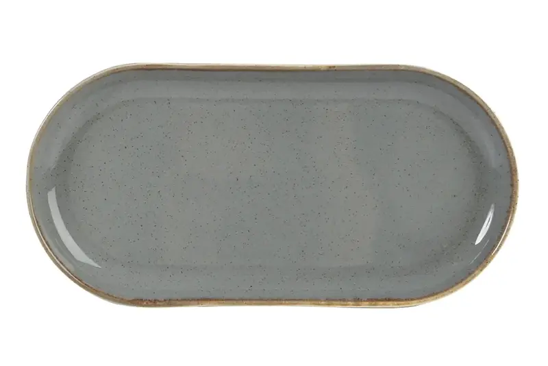 Плато овальное, Porland, Seasons Dark Grey, 30x15 см