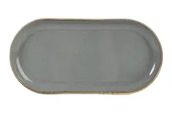 Блюдо овальное, Porland, Seasons Dark Grey, 32х20 см