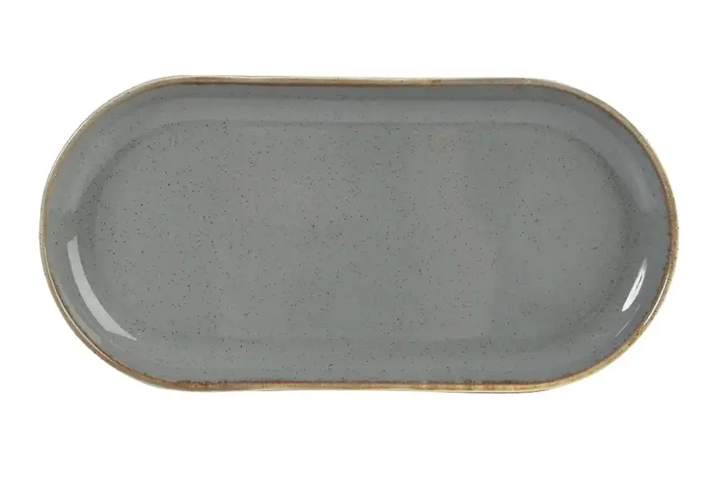 Блюдо овальное, Porland, Seasons Dark Grey, 32х20 см