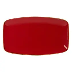 Блюдо прямоугольное с закругленными краями, Porland, Seasons Red, 31х18 см