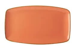 Блюдо прямоугольное с закругленными краями, Porland, Seasons Orange, 31х18 см