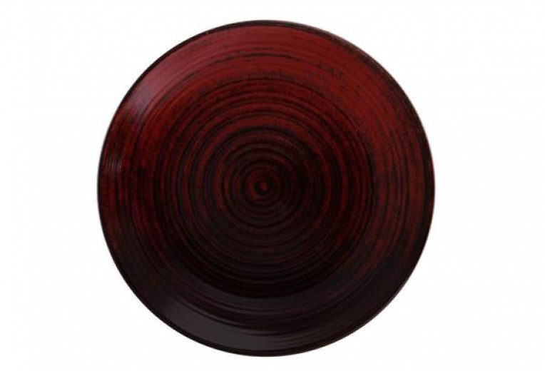 Тарелка плоская без рима, Porland, Lykke Red, 25 см