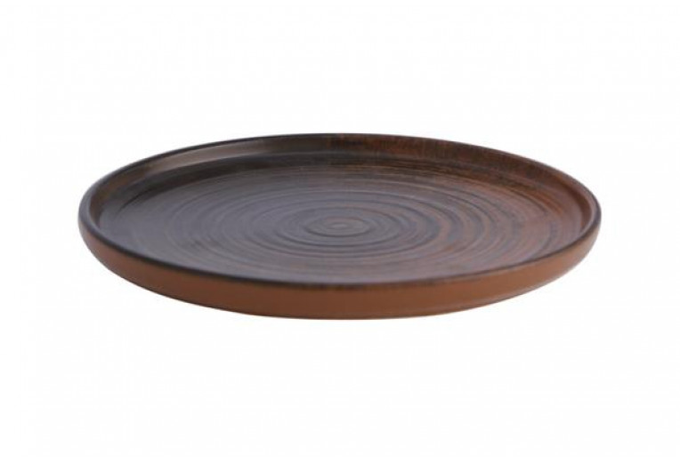 Тарелка плоская с бортом, Porland, Lykke Brown,18 см