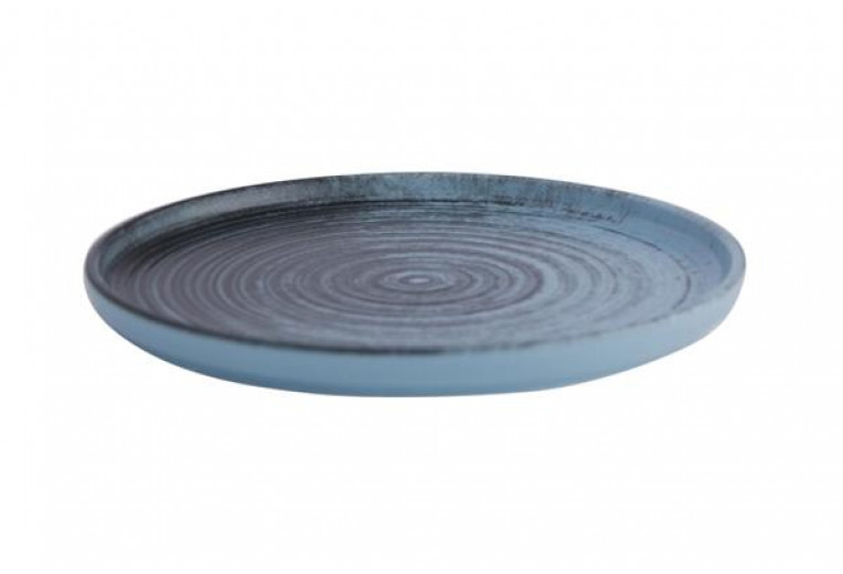 Тарелка плоская с бортом, Porland, Lykke Turquoise, 18 см