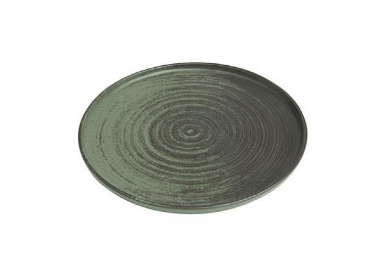 Тарелка плоская с бортом, Porland, Lykke Green, 24 см