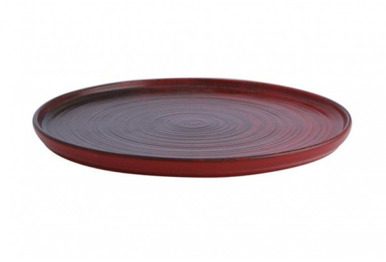 Тарелка плоская с бортом, Porland, Lykke Red, 24 см
