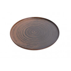 Тарелка плоская с бортом, Porland, Lykke Brown, 27 см
