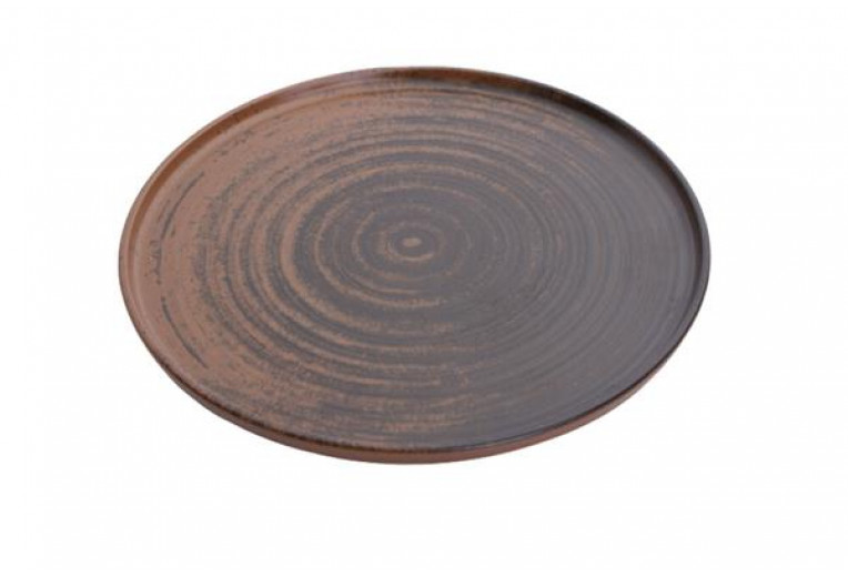 Тарелка плоская с бортом, Porland, Lykke Brown, 27 см
