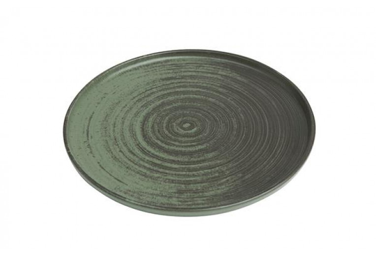 Тарелка плоская с бортом, Porland, Lykke Green, 27 см