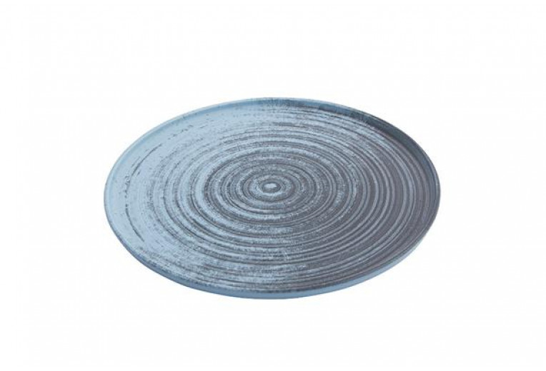 Тарелка плоская с бортом, Porland, Lykke Turquoise, 27 см