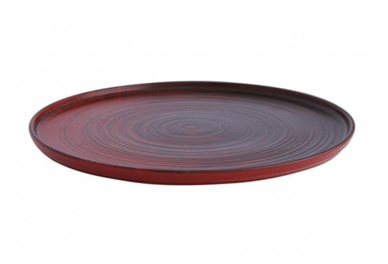 Тарелка плоская с бортом, Porland, Lykke Red, 30 см