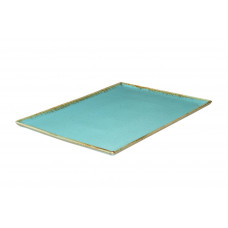 Блюдо прямоугольное, Porland, Seasons Turquoise, 27x21 см