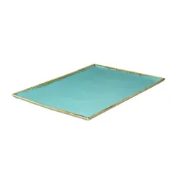 Блюдо прямоугольное, Porland, Seasons Turquoise, 27x21 см
