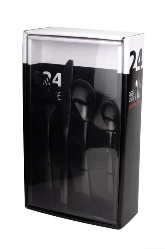 Набор столовых приборов Comas, BCN Colors BLACK (24 шт)