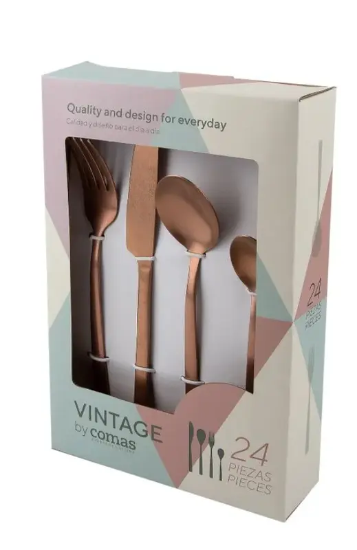 Набор столовых приборов Comas, COPPER 18% (24 шт)