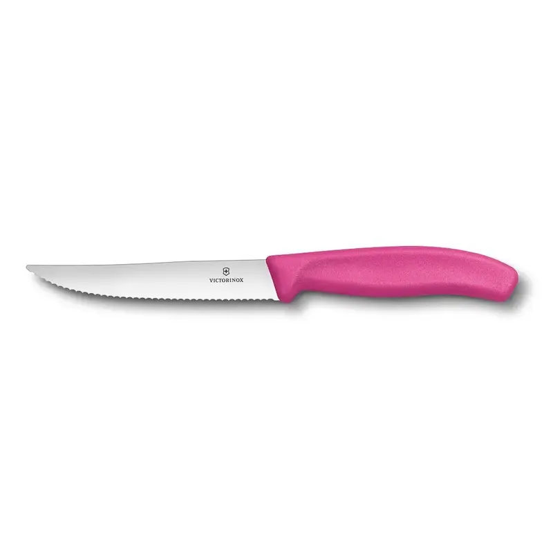 Нож для стейка, Victorinox, 12 см. розовый