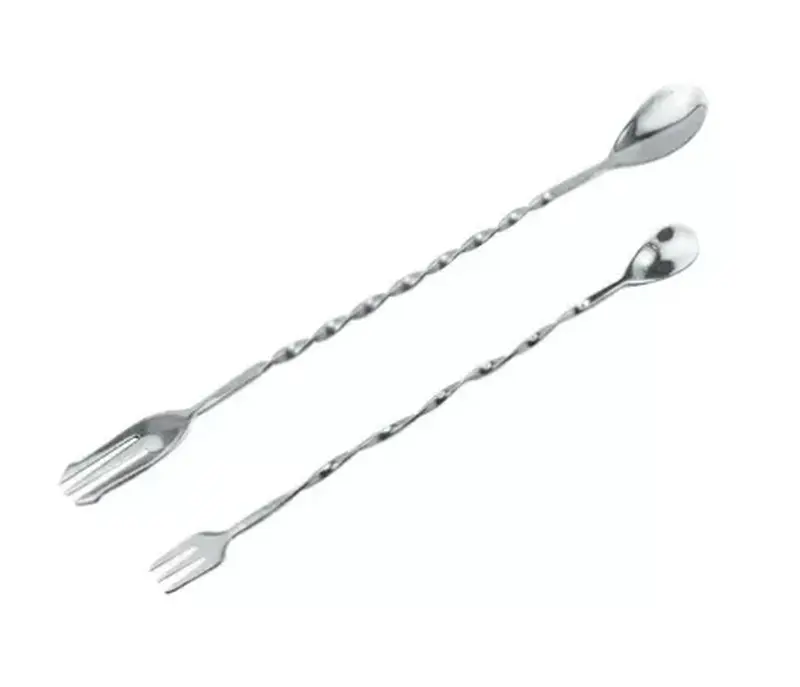 Ложка барная с вилкой, P.L. - Kingtex, 23 см