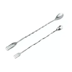 Ложка барная с вилкой, P.L. - Kingtex, 23 см