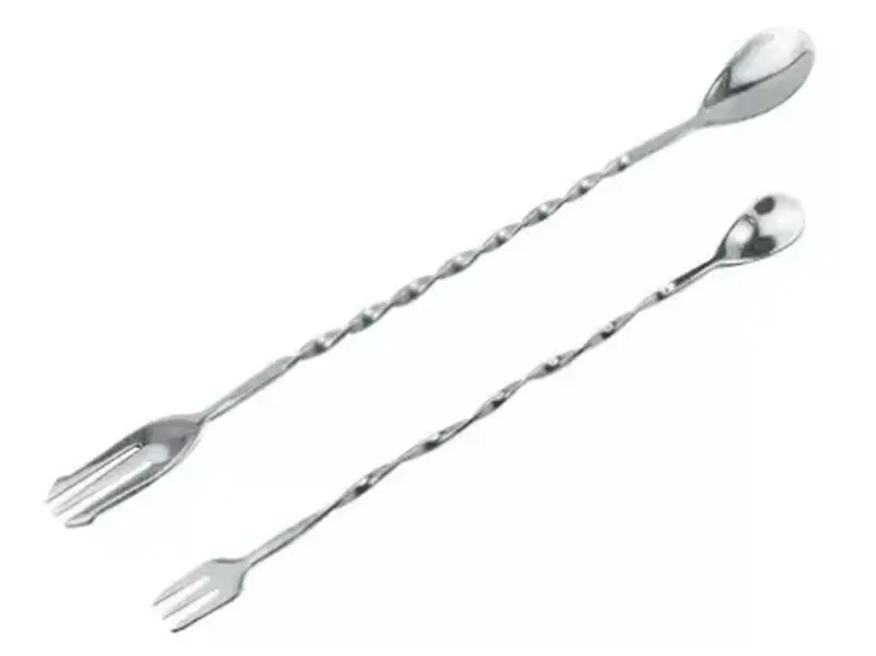 Ложка барная с вилкой,  P.L. - Kingtex, 40 см