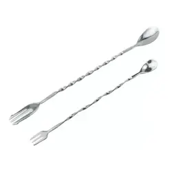 Ложка барная с вилкой,  P.L. - Kingtex, 40 см