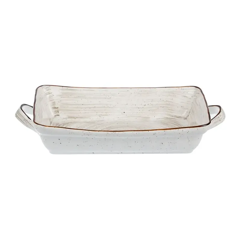 Блюдо прямоугольное с ручками, P.L. Proff Cuisine, White Fusion, 30 х 19,5 х 5,4 см, 1900 мл