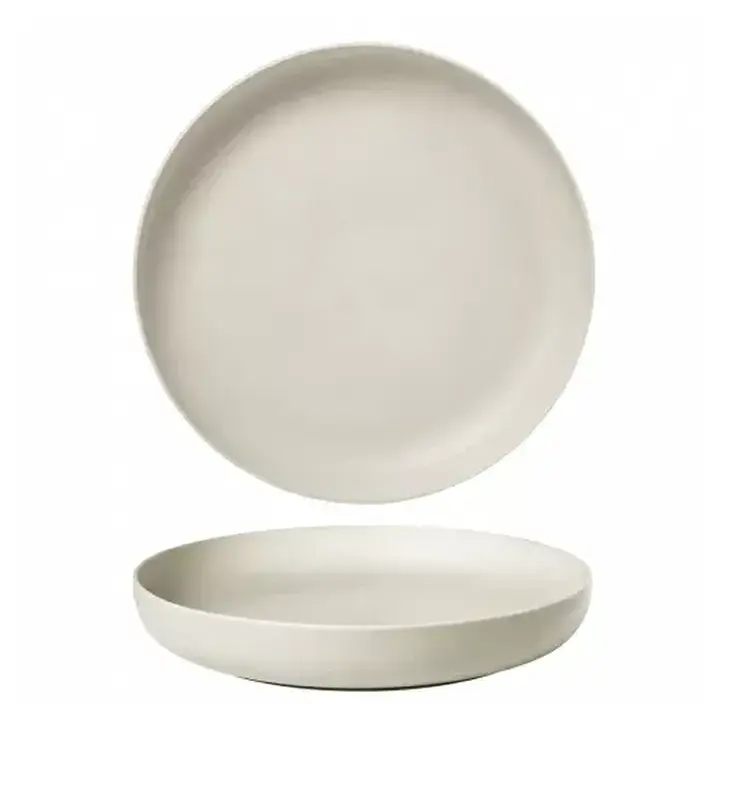 Тарелка с бортом, Light Grey,NOBLE, 21,5 cм