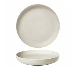 Тарелка с бортом, Light Grey,NOBLE, 21,5 cм