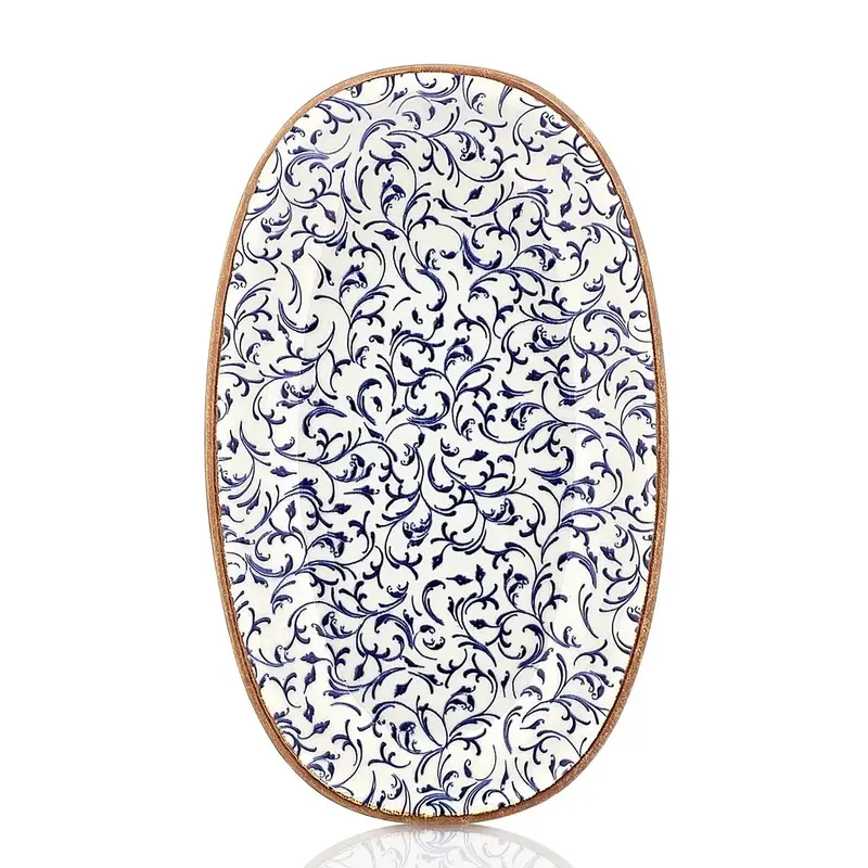 Блюдо овальное, By Bone, Tinta Edera, 15*8 см