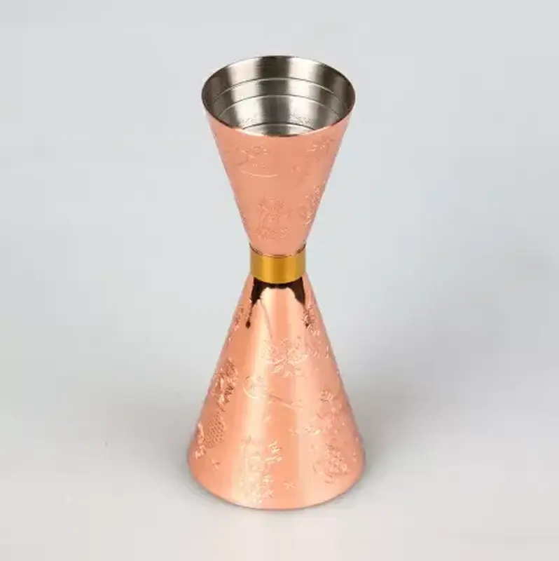 Джиггер металлический, P.L.- Barbossa, 25x50 мл, медный цвет