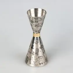 Джиггер металлический, P.L.- Barbossa, 25x50 мл, стальной цвет