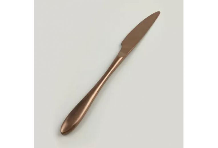 Нож столовый,  P.L., Alessi-Copper, 23,5x2 см,  медный цвет