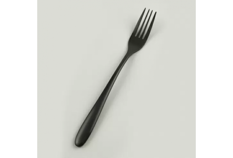 Вилка столовая, P.L., Alessi-Black, 21,5x2,4 см, черный цвет