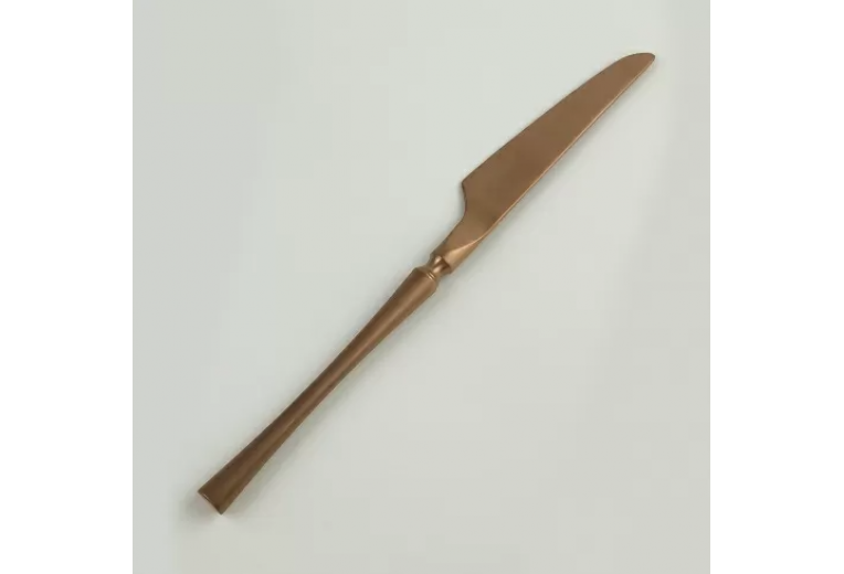 Нож столовый, P.L., 1920-Copper, 22.9х2 см, медный цвет