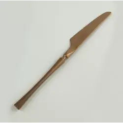 Нож столовый, P.L., 1920-Copper, 22.9х2 см, медный цвет