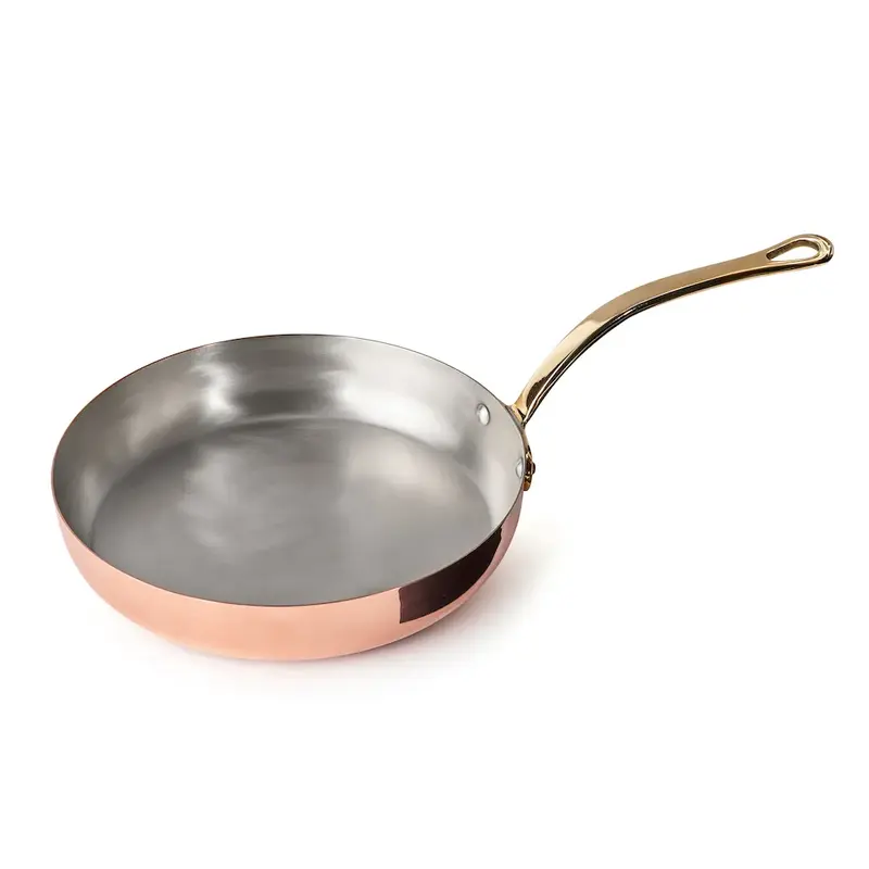 Gibco Сковорода с ручкой 25х4,5 см "Купер плюс", медная, полированная с лужением внутри