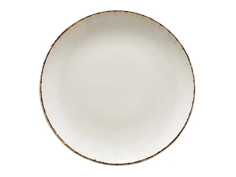 Тарелка плоская, Bonna, Retro коричневый край, 17 см