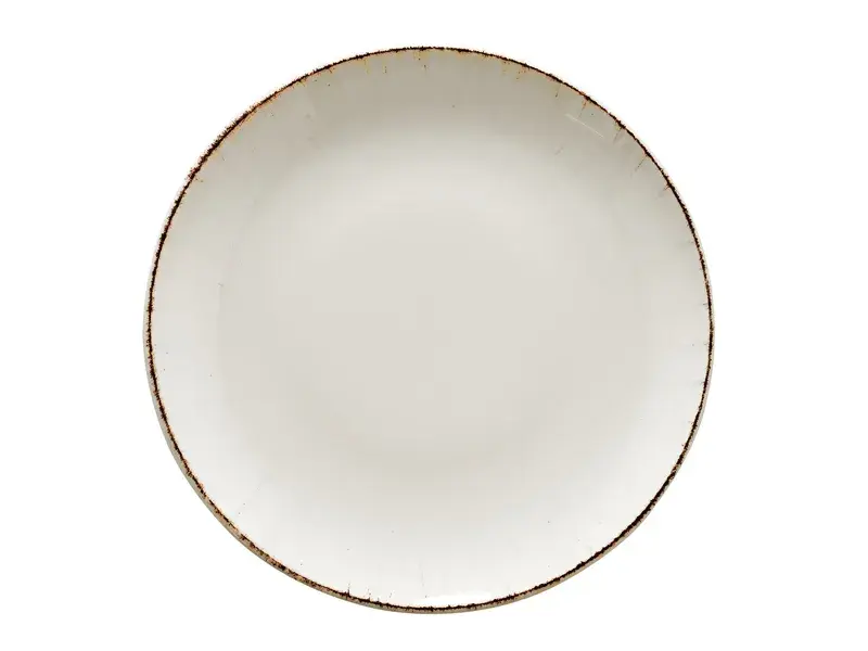 Тарелка плоская, Bonna, Retro коричневый край, 25 см