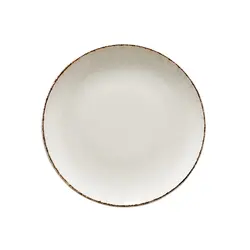 Тарелка плоская, Bonna, Retro коричневый край, 25 см