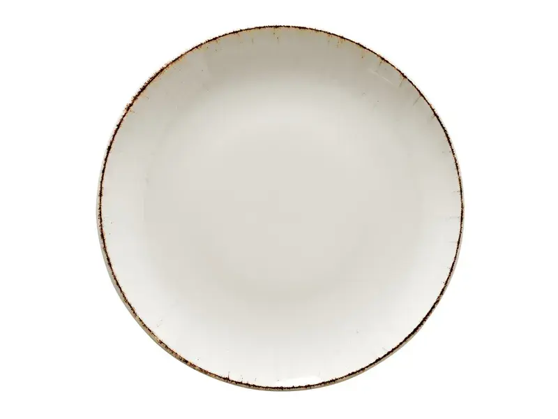 Тарелка плоская, Bonna, Retro коричневый край, 27 см