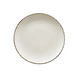 Тарелка плоская, Bonna, Retro коричневый край, 27 см