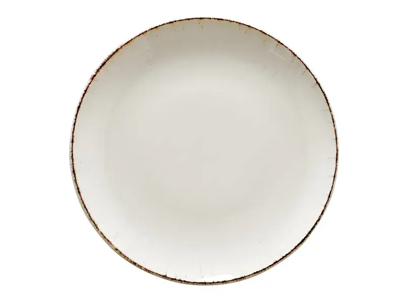 Тарелка плоская, Bonna, Retro коричневый край, 30 см